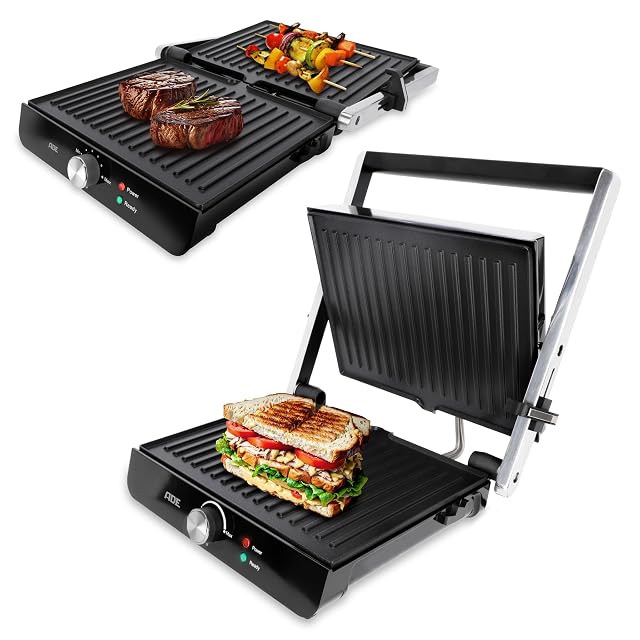 Grill de contacto ADE KA2303 abierto plano como grill de mesa