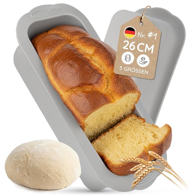 Molde de pan de silicona Backefix, 26 centímetros, con paredes reforzadas