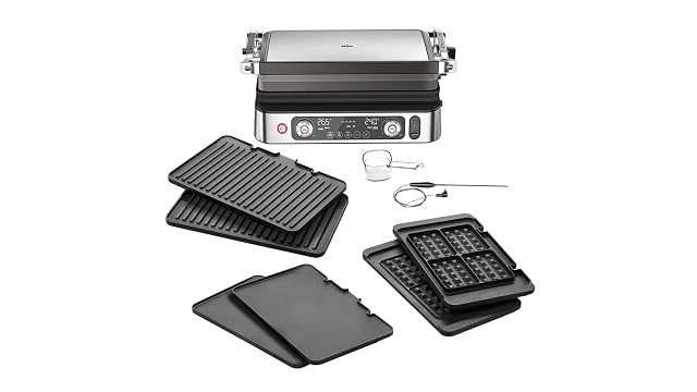 Grill de contacto Braun MultiGrill 9 CG9167 con placas de grill, lisas y de gofre