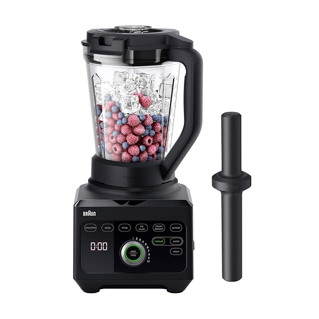 Batidora de vaso Braun PowerBlend 9 JB9040BK con vaso triangular de Tritan de 2 litros