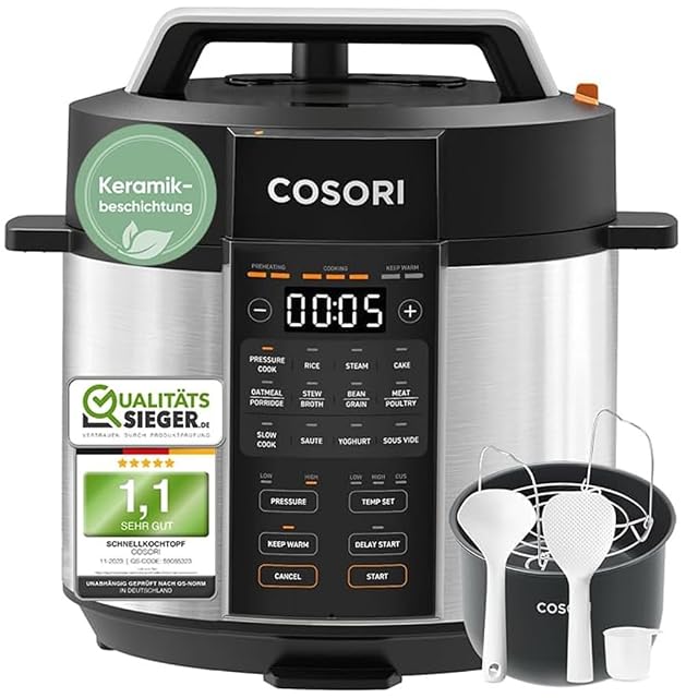 Olla a presión Cosori CMC-CO601 de 5,7 litros con cubeta interior de cerámica