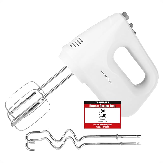 Batidora de varillas Emerio HM-124178 con varillas extralargas de acero inoxidable
