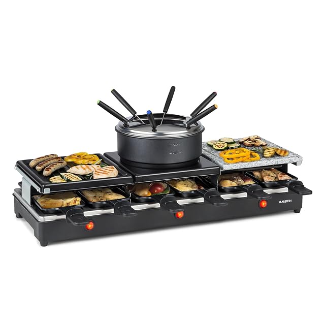 Raclette y fondue 3 en 1 Klarstein Fonduelette XL