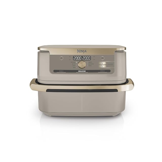 Freidora de aire de doble zona Ninja Foodi FlexDrawer AF500EUSD en dorado piedra