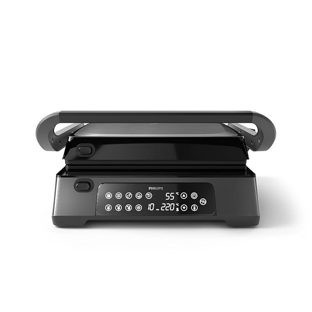 Grill de contacto Philips HD6307/70 con sonda de temperatura y pantalla digital