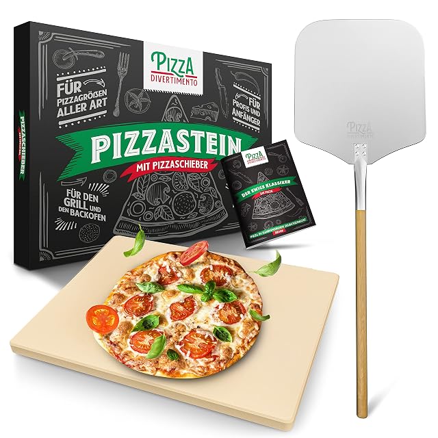 Piedra para pizza Pizza Divertimento con pala de madera