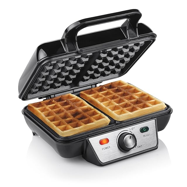Gofrera doble Tristar WF-2195 con tapa de acero inoxidable